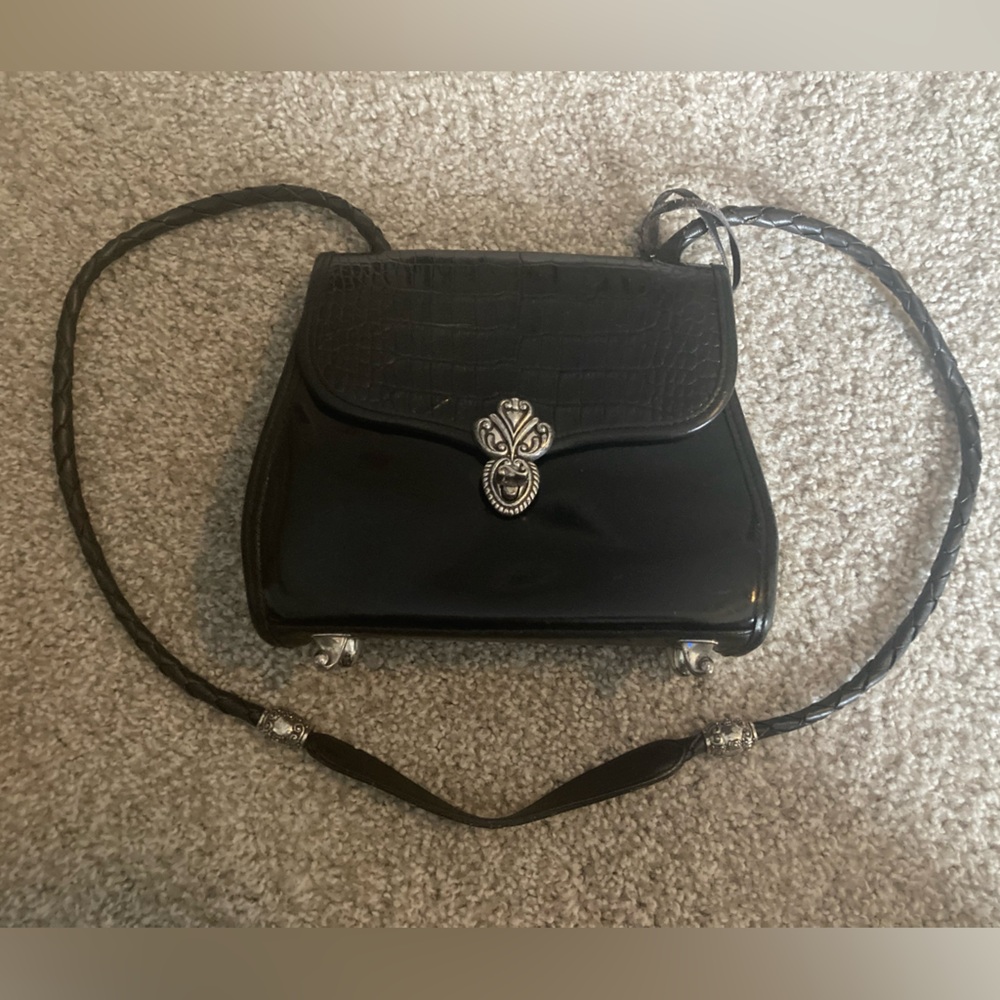 Black leather purse with silver hardware by Brighton